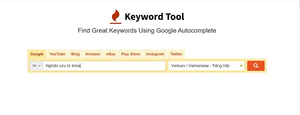 Công cụ Keyword Tool