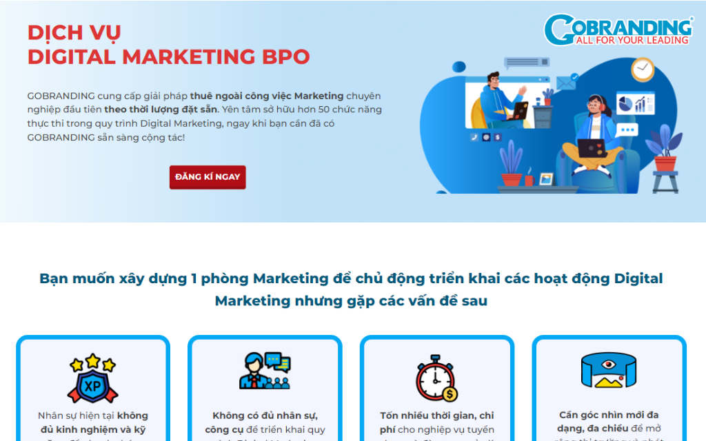 Digital Marketing BPO ứng dụng mô hình dịch vụ BPO trong hoạt động Marketing