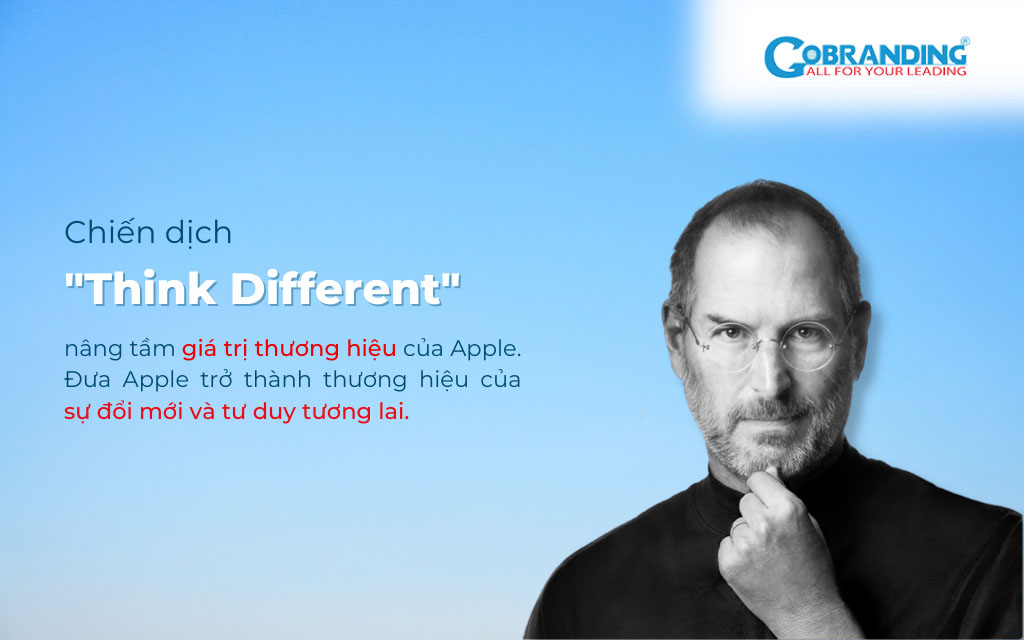 Chiến dịch “Think Different” nâng giá trị thương hiệu của Apple lên một tầm cao mới