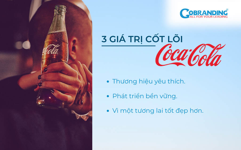 Mọi hoạt động xây dựng và phát triển thương hiệu của Coca Cola đều dựa trên giá trị cốt lõi của thương hiệu