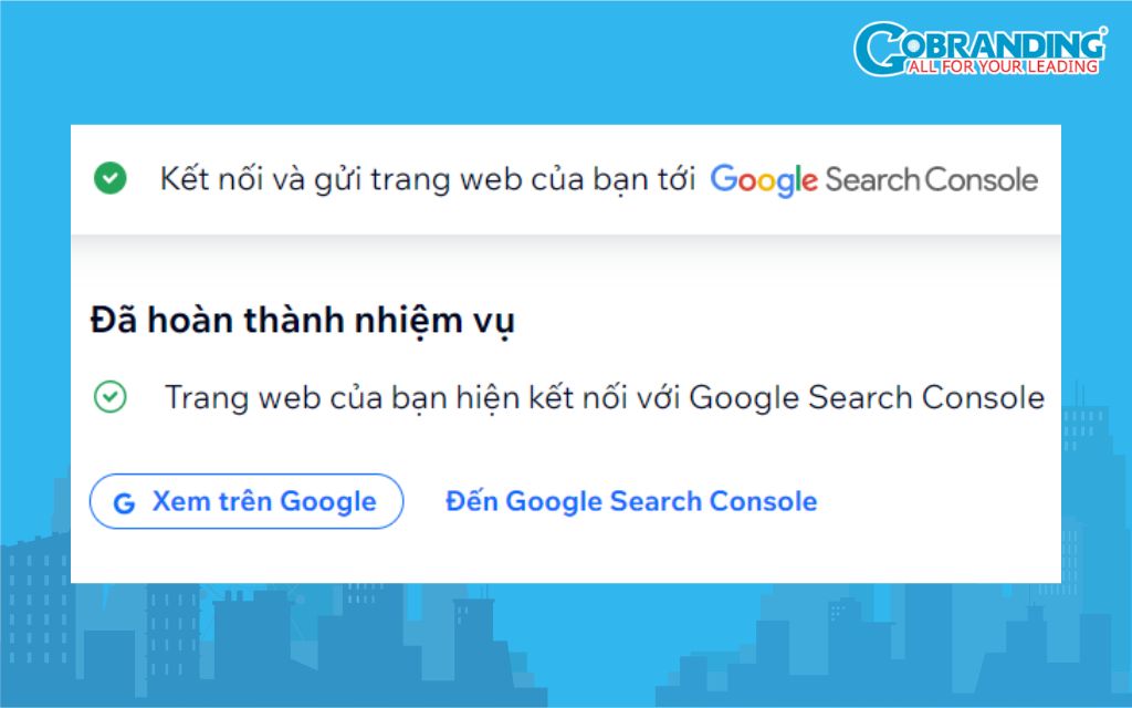 kết nối website với search console