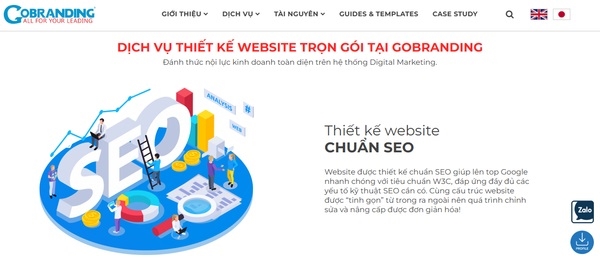 Dịch vụ thiết kế website chuẩn SEO tại GOBRANDING
