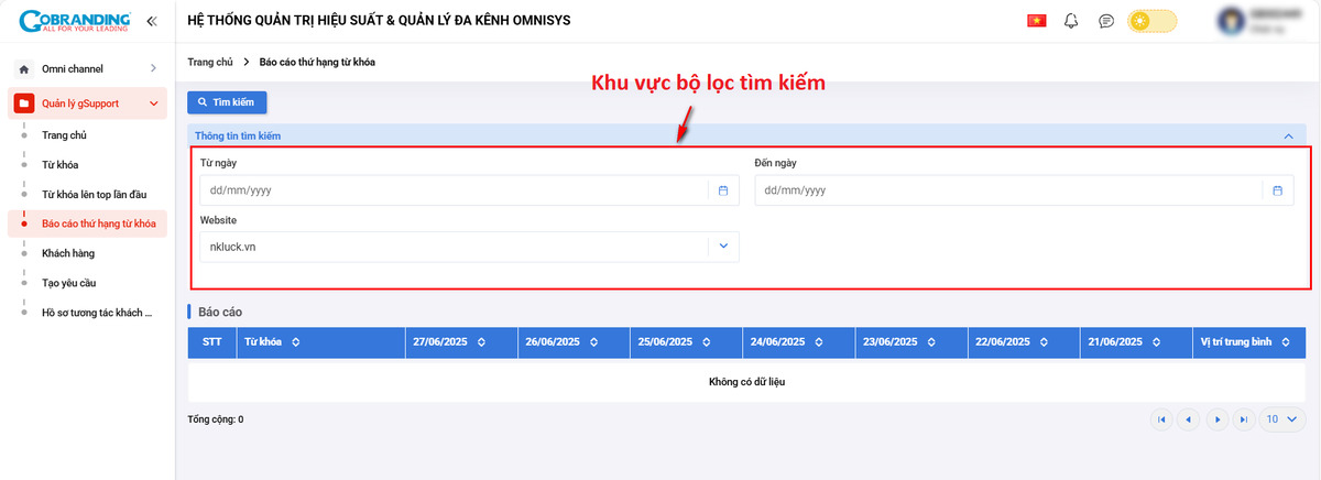 Bộ lọc tìm kiếm