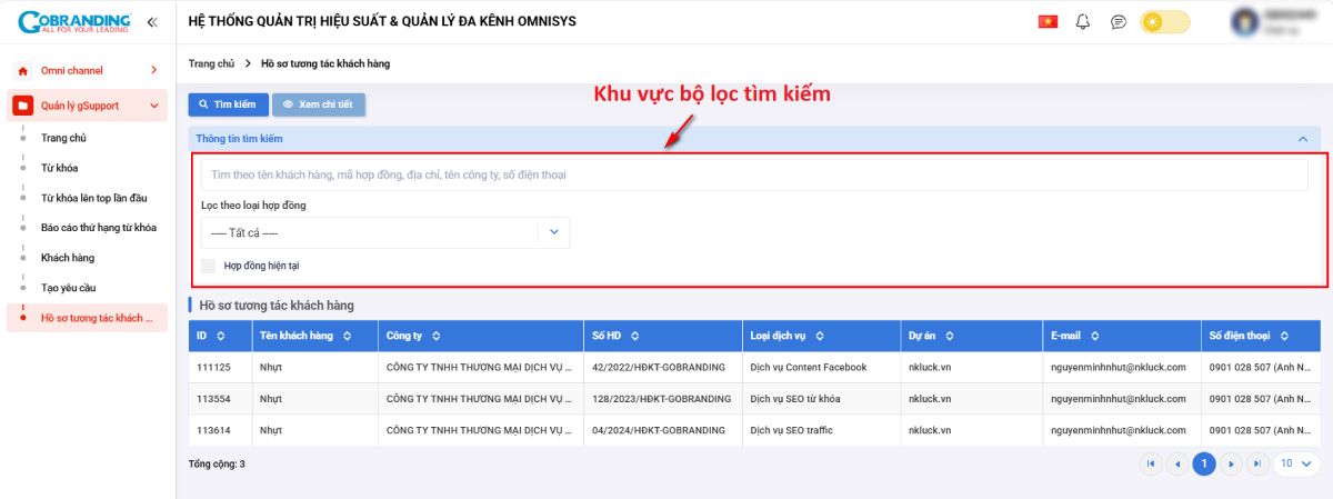 Bộ lọc tìm kiếm