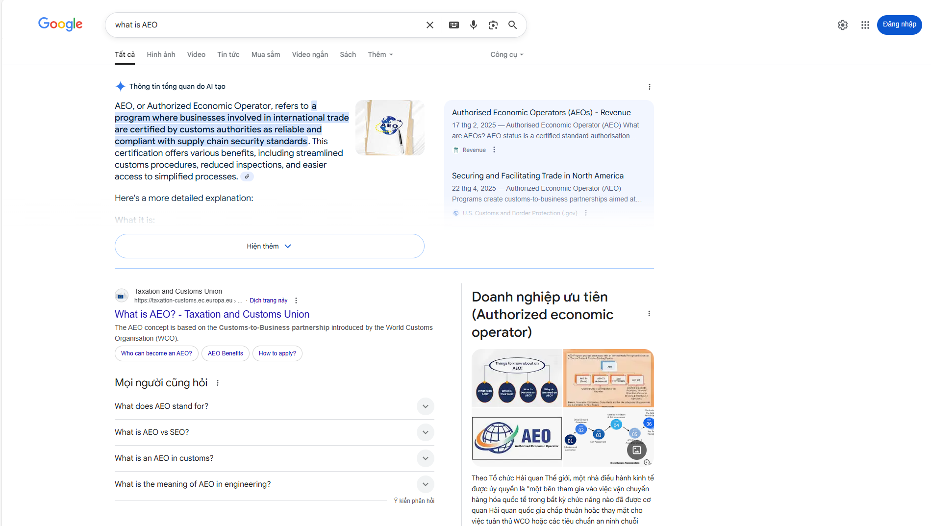 Xu hướng tìm kiếm hiện nay: